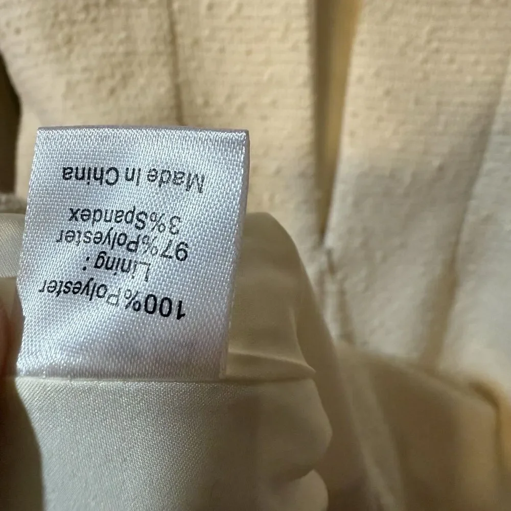 Tuckernuck Womens Cream Sheath Dress with Peter Pan Collar Size XS - Picture 8 of 11